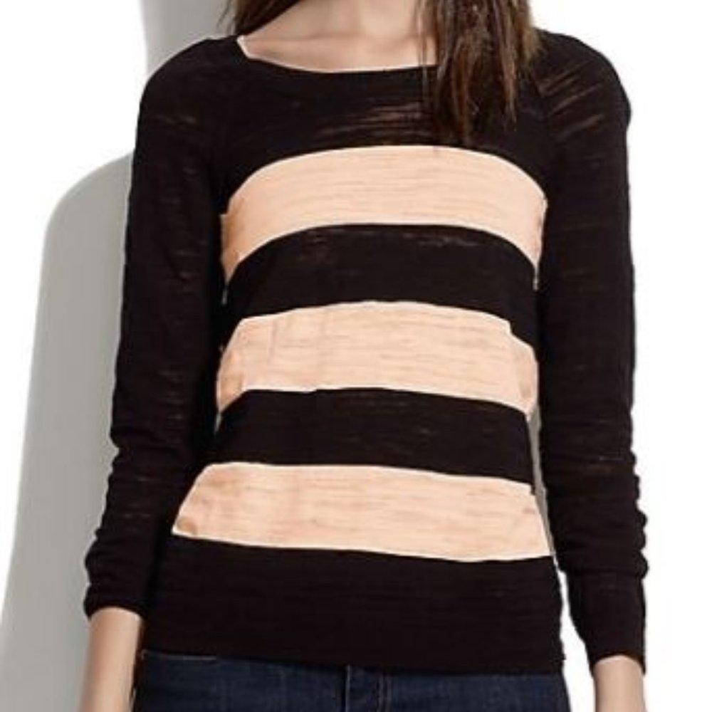 Madewell Lightweight Wide-Stripe Sweater Misses XS